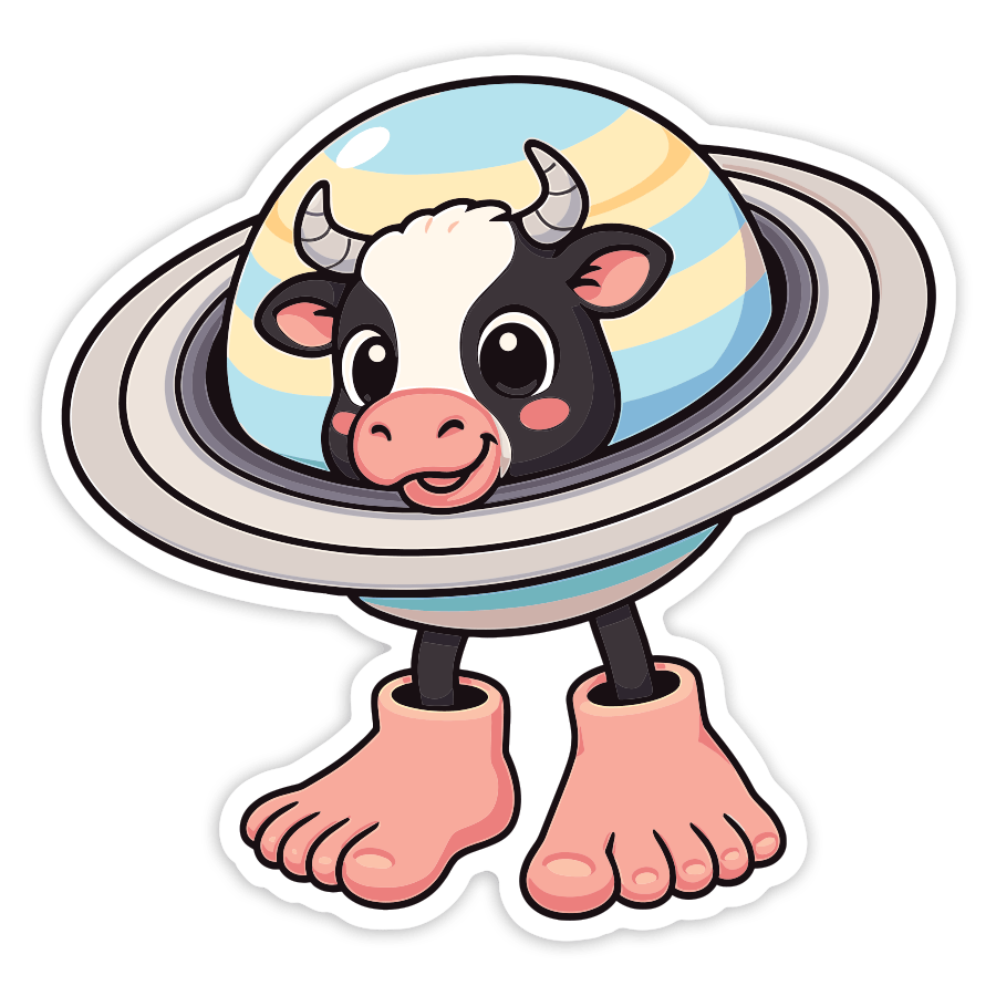 Aufkleber: La vaca saturno saturnita