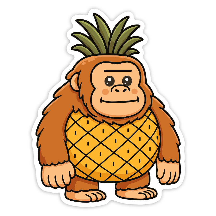 Aufkleber: Orangutini Ananasini