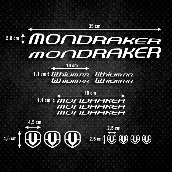 Aufkleber: Fahrrad MTB Kit Mondraker Carbon