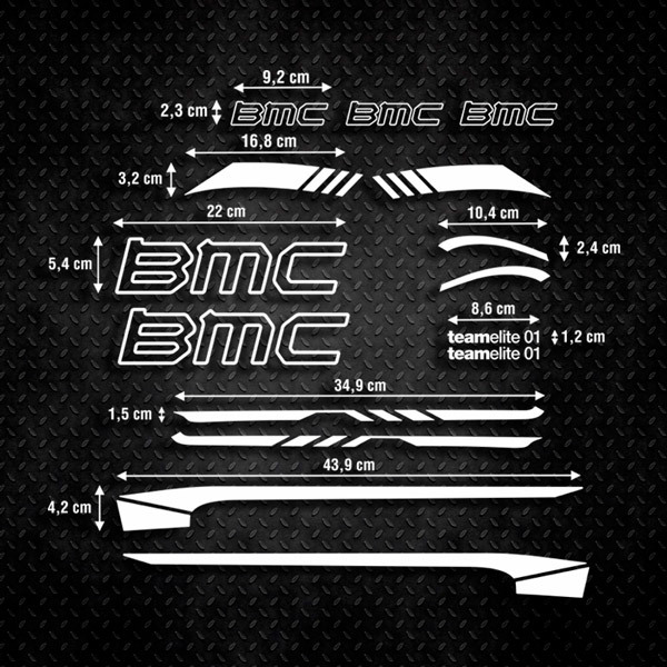 Aufkleber: Set 15X für BMC-Fahrrad
