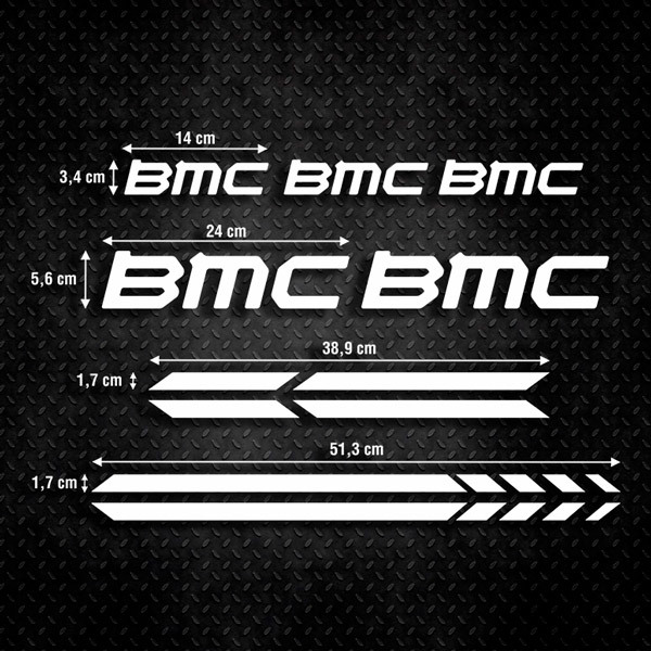 Aufkleber: Set 7X für BMC-Fahrrad