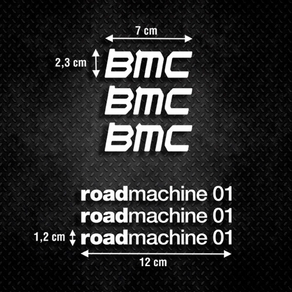 Aufkleber: Set 6X BMC roadmachine 01