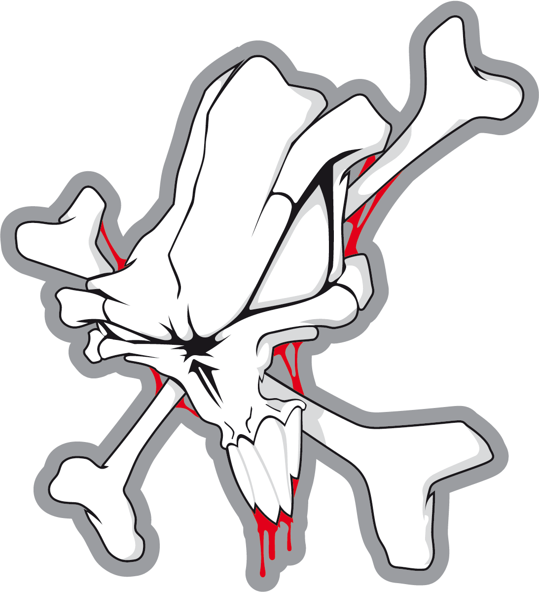 Aufkleber: Schädel
