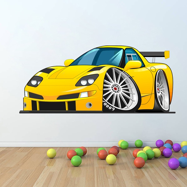 Kinderzimmer Wandtattoo: Cartoon Car