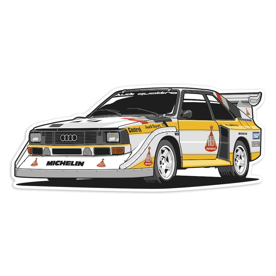 Aufkleber: Audi Quattro S1 Gruppe B