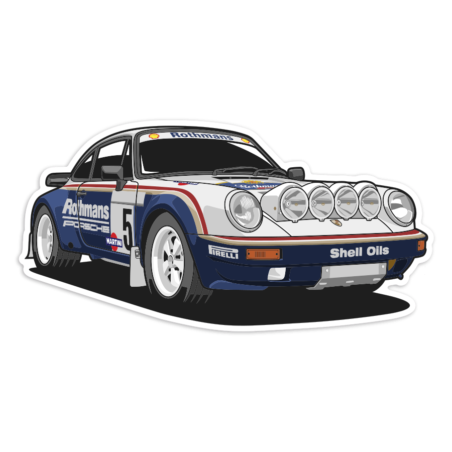 Aufkleber: Porsche 911 Rothmans