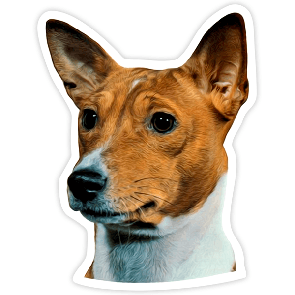 Aufkleber: Basenji