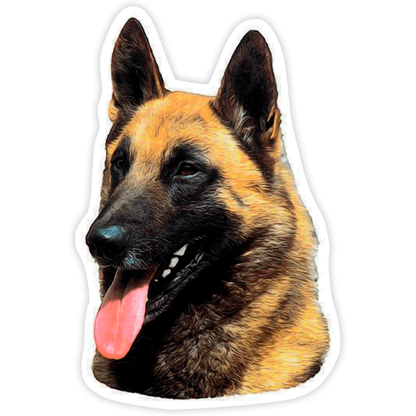 Aufkleber: Belgischer Malinois-Hirte