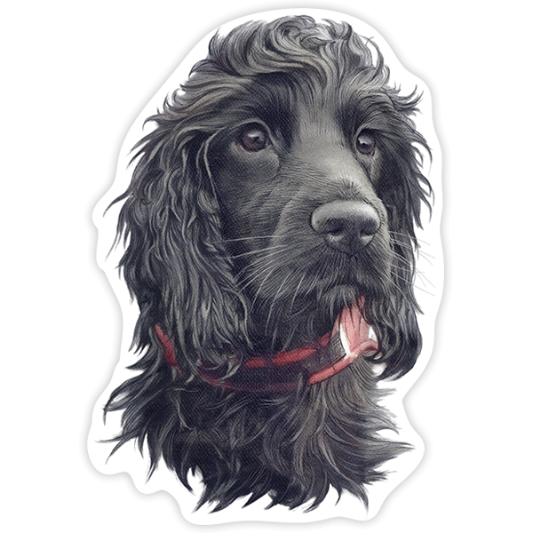 Aufkleber: Cocker Spaniel schwarz