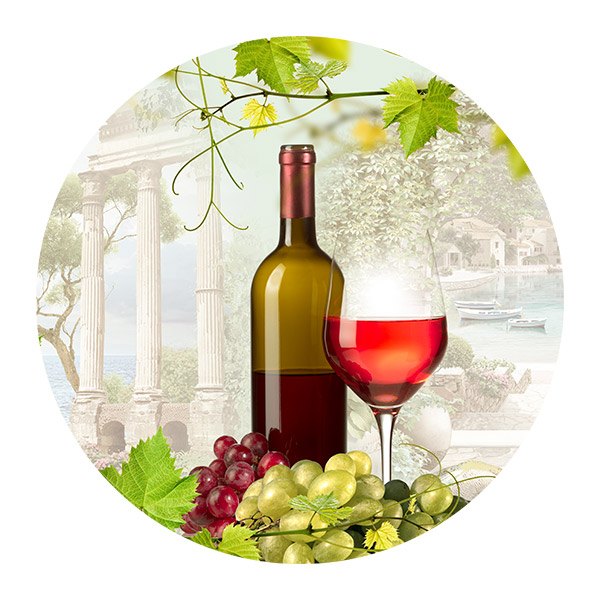 Wandtattoos: Trauben und Wein
