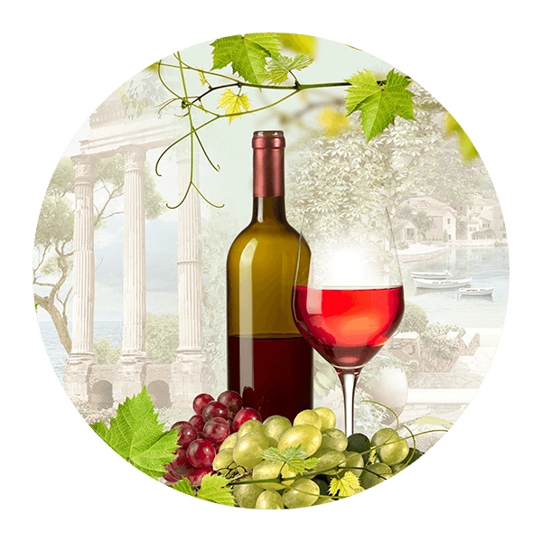 Wandtattoos: Trauben und Wein