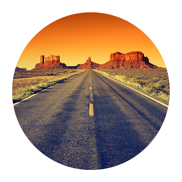 Wandtattoos: Sonnenuntergang auf der Route 66