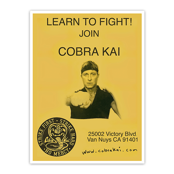 Aufkleber: Cobra Kai Learn to Fight!