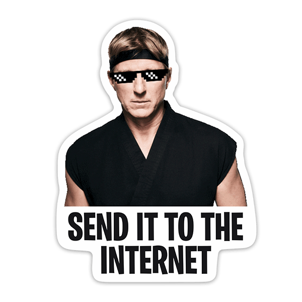 Aufkleber: Cobra Kai Send it to the Internet II