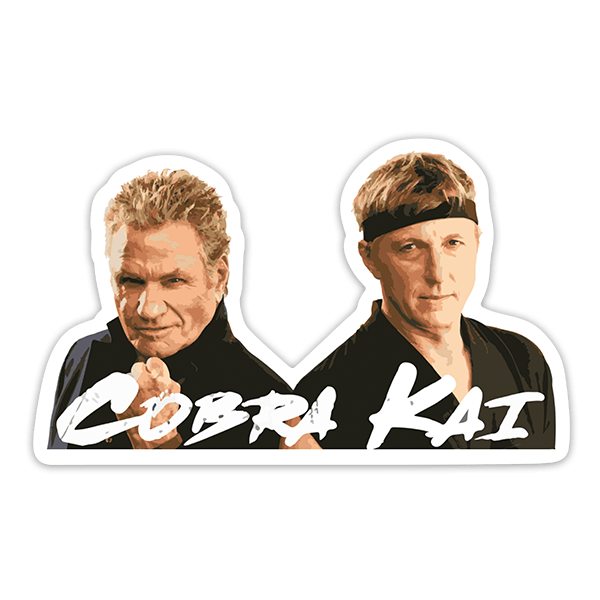 Aufkleber: Cobra Kai, John Kresse y Johnny Lawrence 