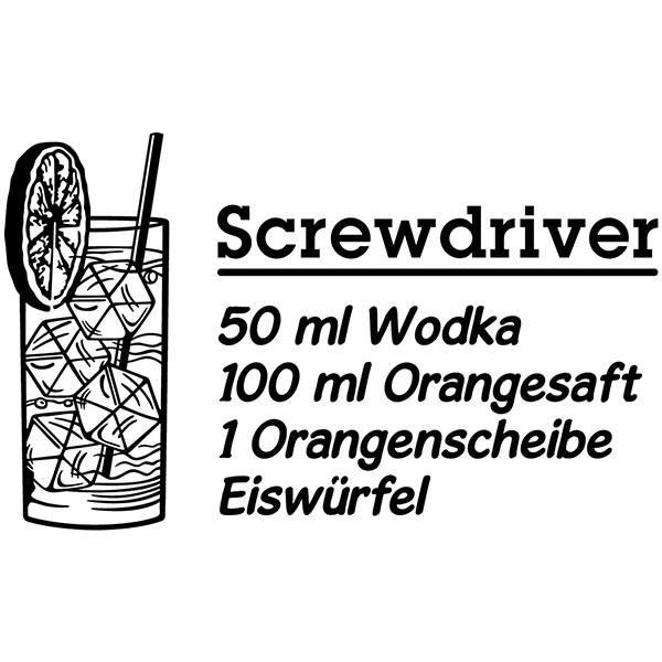 Wandtattoos: Cocktail Screwdriver - deutsch