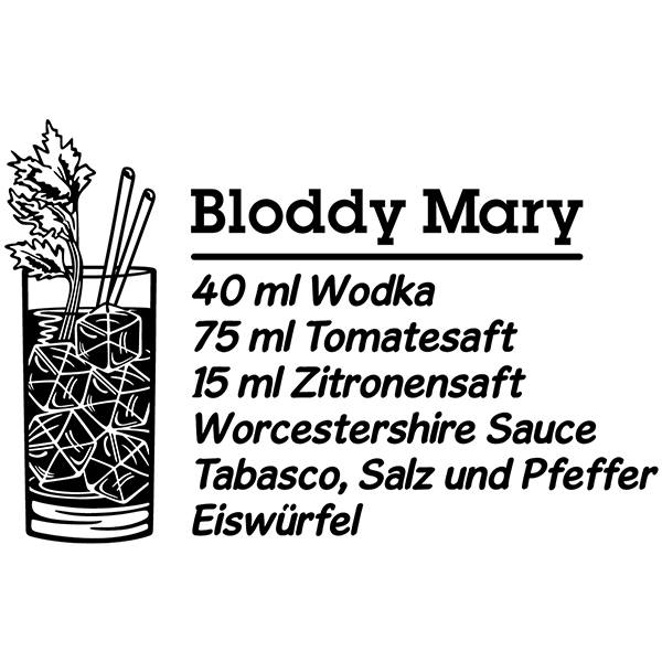 Wandtattoos: Cocktail Bloddy Mary - deutsch