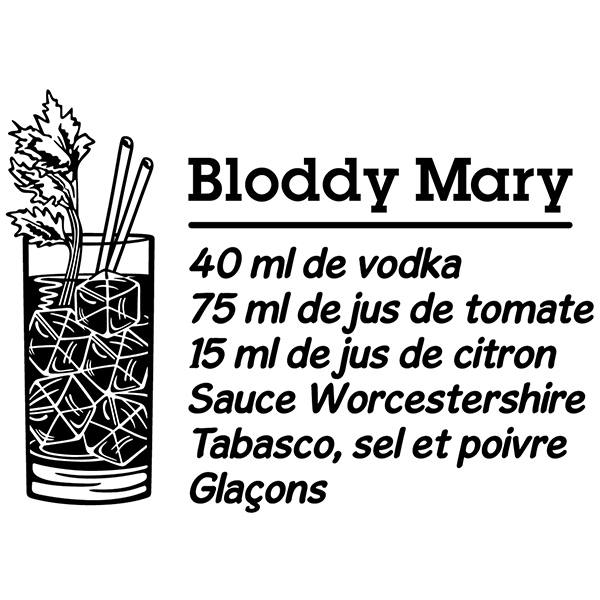 Wandtattoos: Cocktail Bloddy Mary - französisch