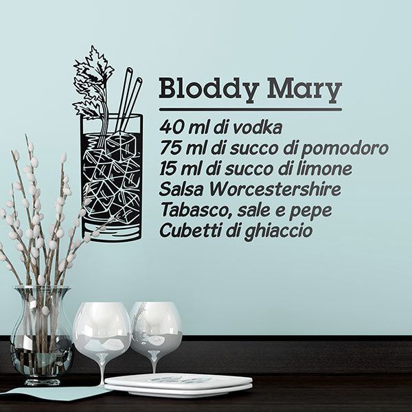 Wandtattoos: Cocktail Bloddy Mary - italienisch