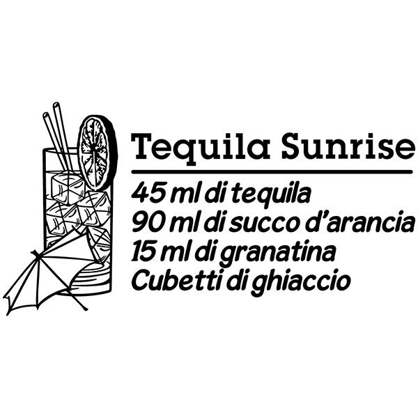 Wandtattoos: Cocktail Tequila Sunrise - italienisch