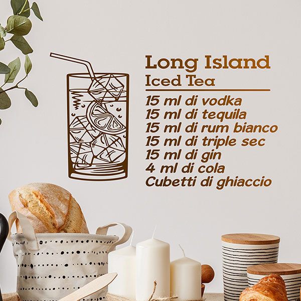 Wandtattoos: Cocktail Long Island - italienisch