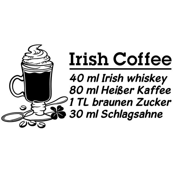 Wandtattoos: Cocktail Irish Coffee - deutsch