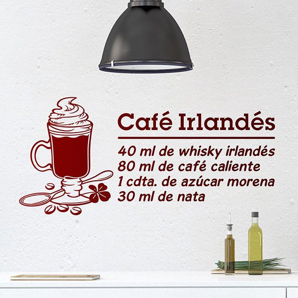Wandtattoos: Cocktail Irish Coffee - spanisch