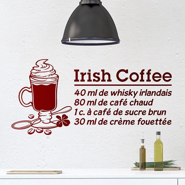 Wandtattoos: Cocktail Irish Coffee - französisch