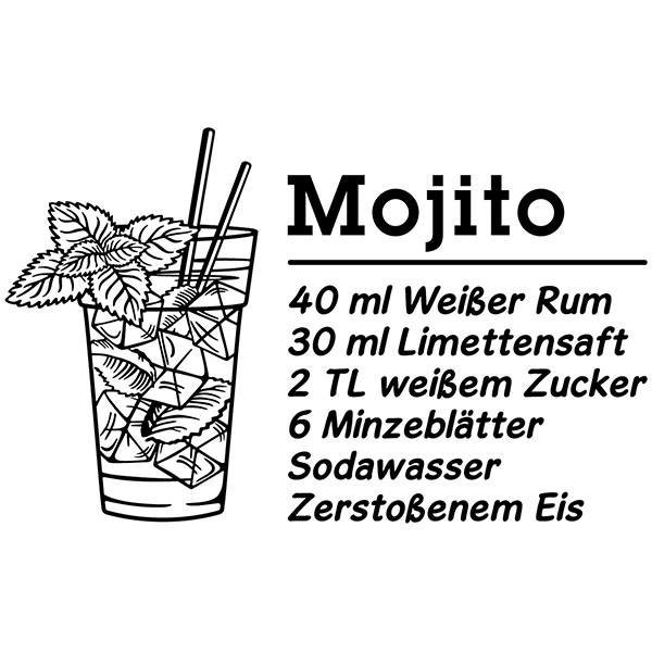 Wandtattoos: Cocktail Mojito - deustch