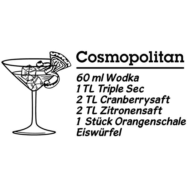 Wandtattoos: Cocktail Cosmopolitan - deutsch