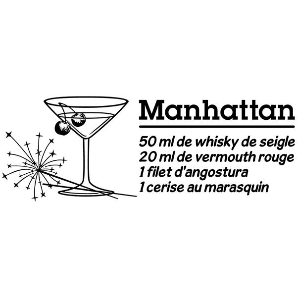 Wandtattoos: Cocktail Manhattan - französisch