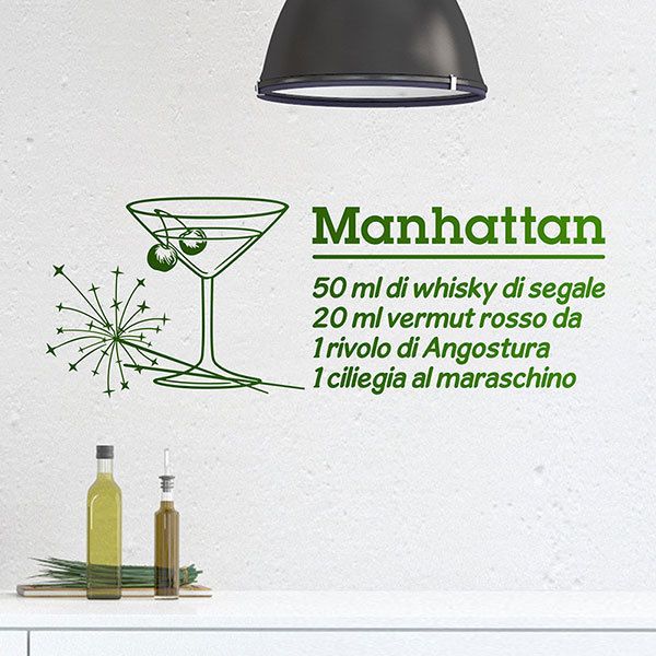 Wandtattoos: Cocktail Manhattan - italienisch