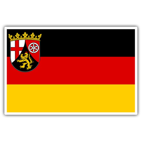 Aufkleber: Flagge Rheinland-Pfalz