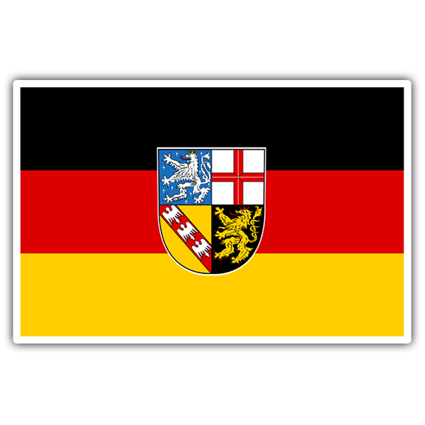 Aufkleber: Flagge Saarland