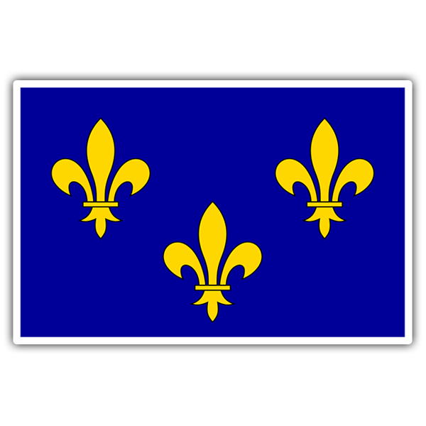 Aufkleber: Flagge Île-de-France