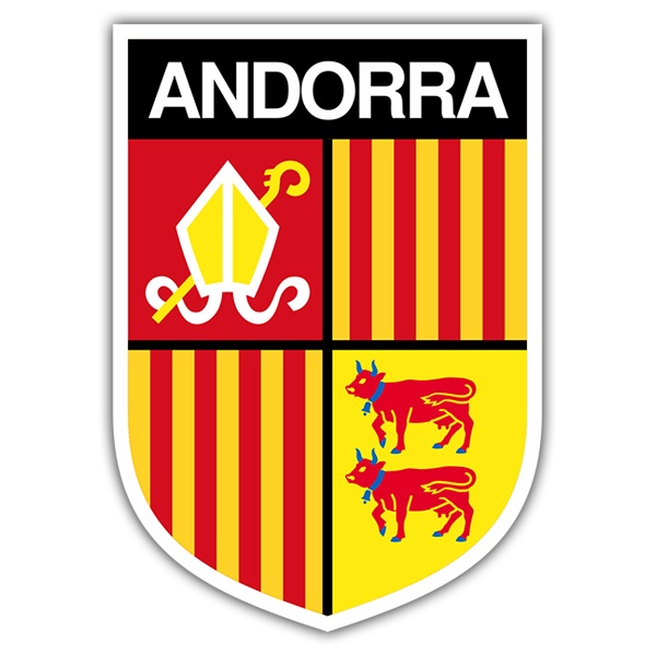 Aufkleber: Wappen Andorra