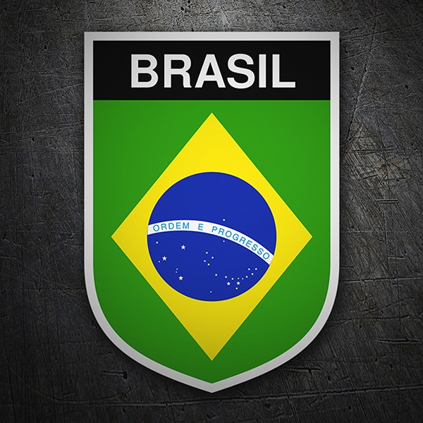 Aufkleber: Wappen Brasilien