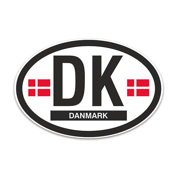 Aufkleber: Oval Dänemark