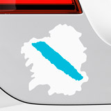 Aufkleber: Galicien Flagge Karte 4
