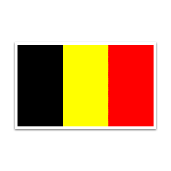 Aufkleber: Belgische Flagge