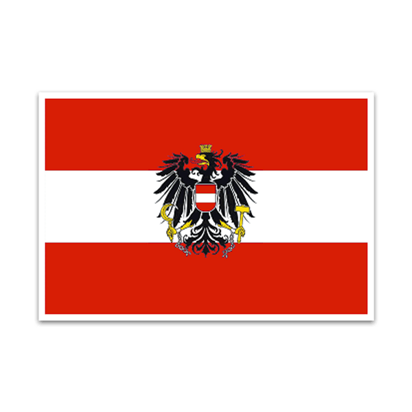 Aufkleber: Flagge von Österreich