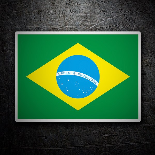 Aufkleber: Flagge Brasilien