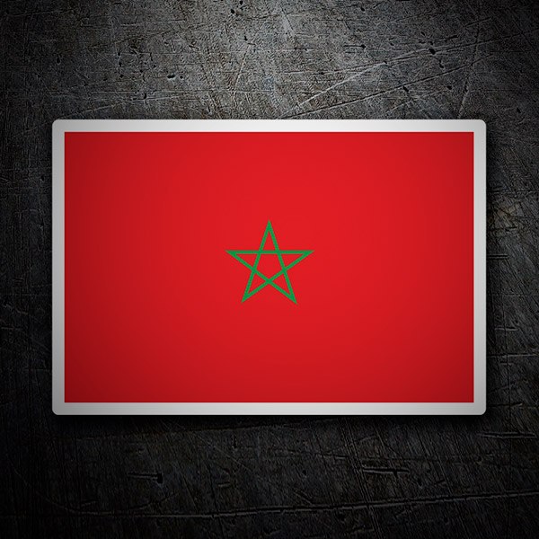 Aufkleber: Flagge Marokko
