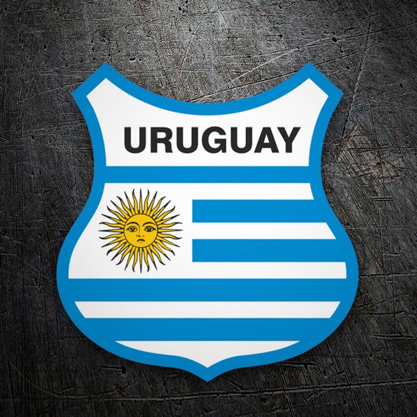 Aufkleber: Schild der Flagge Uruguays