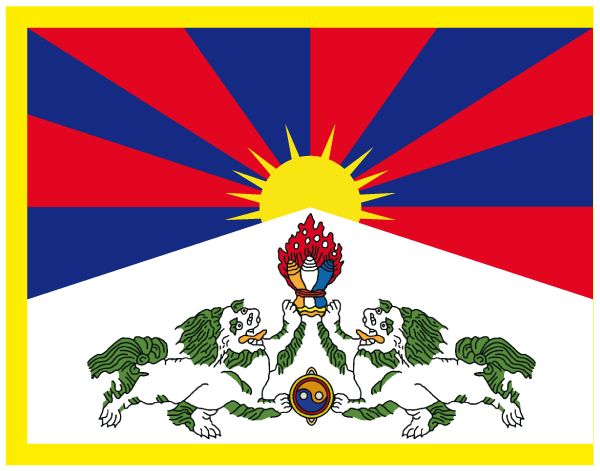 Aufkleber: Flagge Tibet