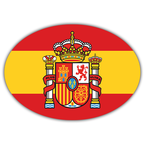 Aufkleber: Ovale Flagge Spaniens