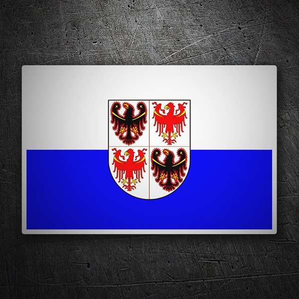 Aufkleber: Flagge Trentino-Südtirol