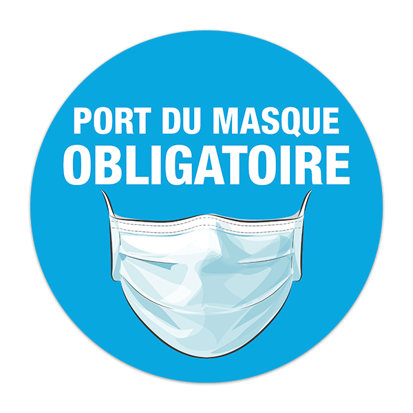 Aufkleber: Covid19 Schutz Verwendung der Maske