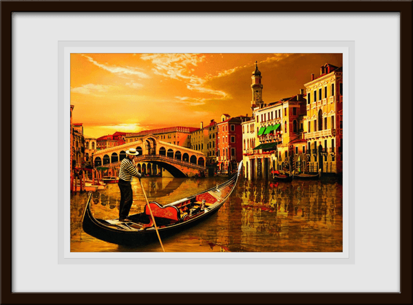 Wandtattoos: Gondel in Venedig