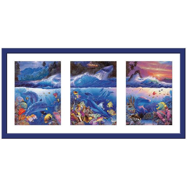 Wandtattoos: Bild Triptychon Meeresboden